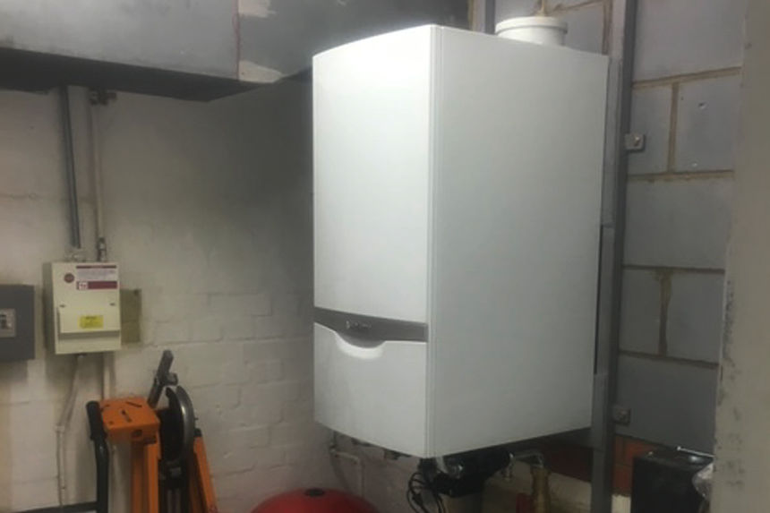 Commercial boiler installation