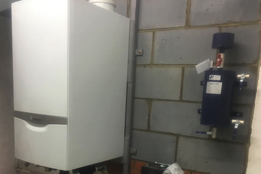Commercial boiler installation