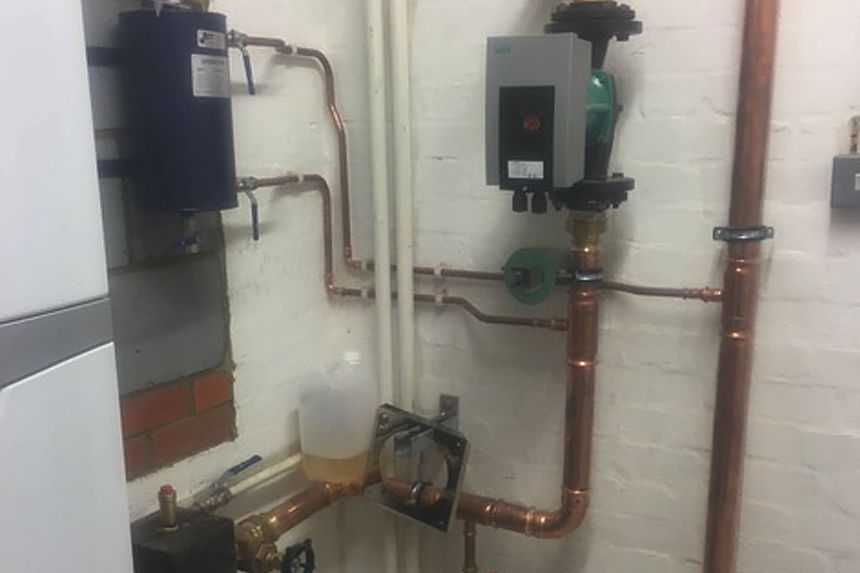 Commercial boiler installation