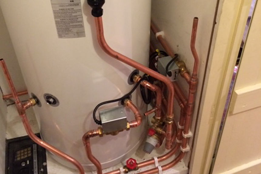 New boiler & hot water tank